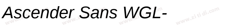 Ascender Sans WGL字体转换